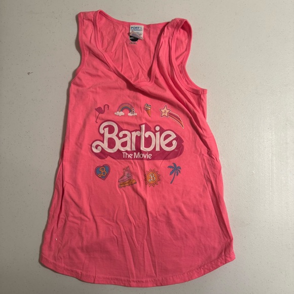 Port and Company Tops - Barbie The Movie Pink Tank Top | S